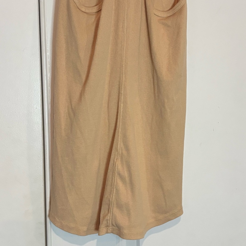Stateside Light Tan Cotton Modal Ribbed Racerback Tank S - Picture 6 of 8